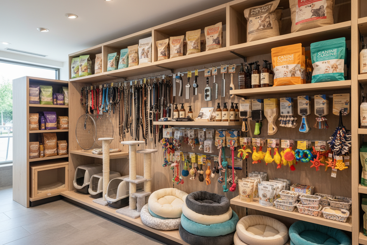 From cozy beds and nutritious food to fun toys and grooming essentials, we carefully curate a wide selection of pet supplies designed to make life better for pets and simpler for their humans. Our shelves are stocked with everything from dog accessories and cat care products to specialty items for small animals, ensuring that every pet—big or small—feels loved and cared for. (MAKE IT REAL PHOTO)